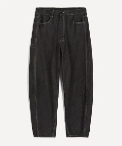 Frizmworks Mens Black Curved Denim Trousers