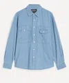 Frizmworks Mens Bleached Utility Shirt In Blue