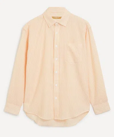 Frizmworks Mens Og Orange Stripe Seersucker Shirt