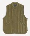 Frizmworks Mens Striped Quilted Mil Liner Gilet In Green