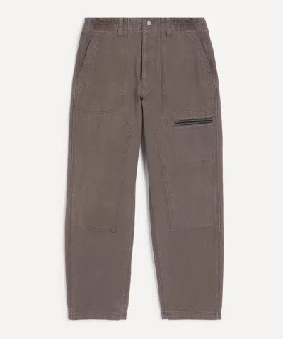Frizmworks Mens Tapered Double Knee Cargo Trousers In Brown