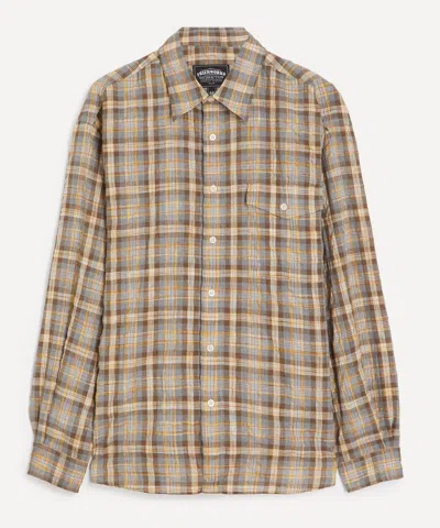 Frizmworks Mens Uneven Check Shirt In Yellow