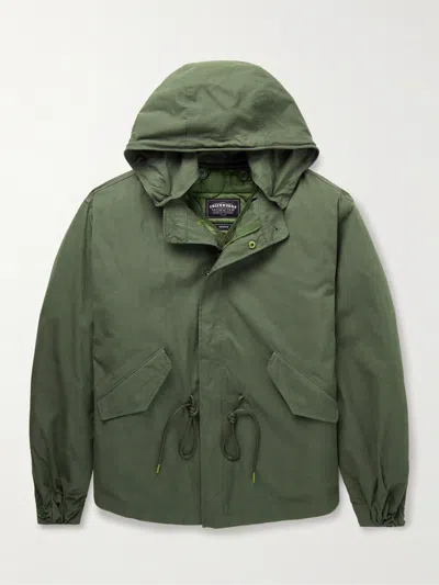 Frizmworks Oscar Convertible Cotton And Nylon-blend Twill Hooded Jacket With Ripstop Liner In Green