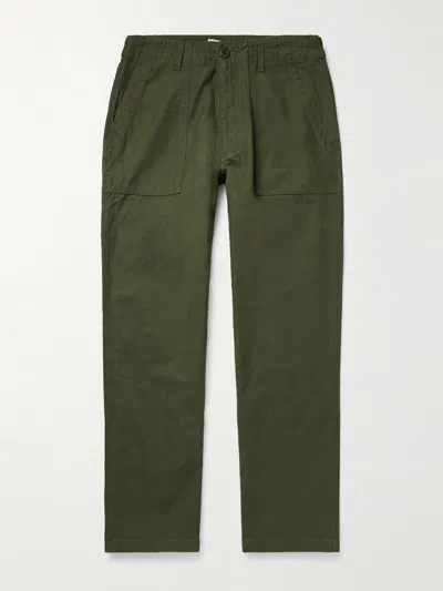 Frizmworks Straight-leg Cotton Trousers In Green