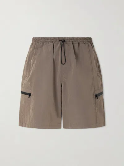 Frizmworks Straight-leg Ripstop Shorts In Brown