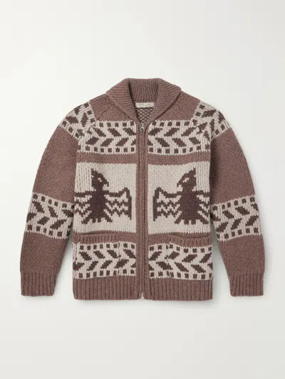 Frizmworks Thunderbird Wool-blend Jacquard Zip-up Sweater In Multi
