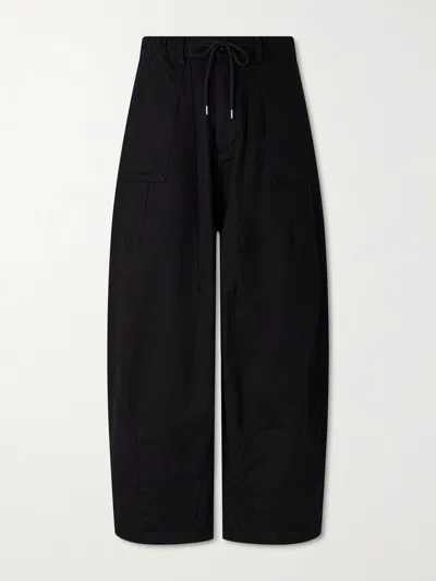 Frizmworks Wide-leg Cotton-twill Trousers In Black