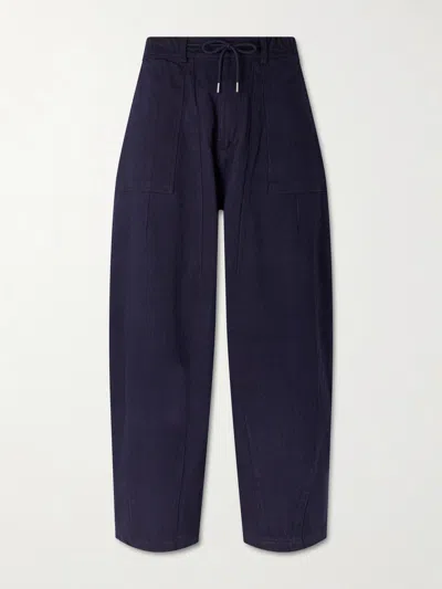 Frizmworks Wide-leg Sashiko Jeans In Blue