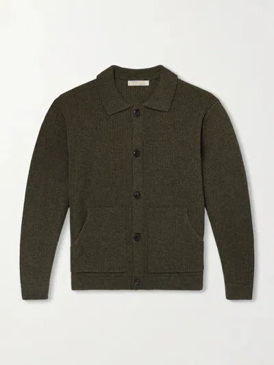 Frizmworks Wool-blend Cardigan In Green