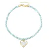 Frkl Women's Blue Tangle Spinning Heart Necklace