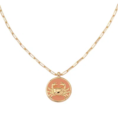 Frkl Women's Gold Cancer Zodiac Star Sign Necklace