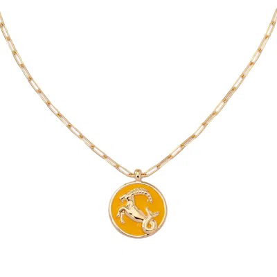 Frkl Women's Gold Capricorn Zodiac Star Sign Necklace
