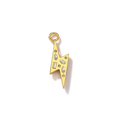 Frkl Women's Gold Crystal Lightening Bolt Charm