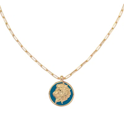 Frkl Women's Gold Leo Zodiac Star Sign Necklace