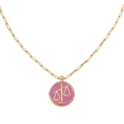 Frkl Women's Gold Libra Zodiac Star Sign Necklace