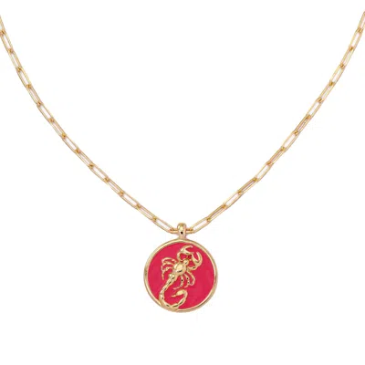 Frkl Women's Gold Scorpio Zodiac Star Sign Necklace