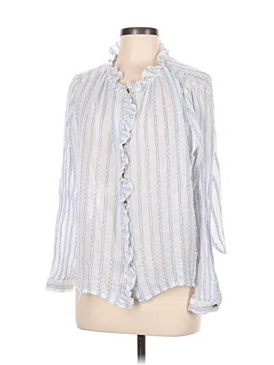 Pre-owned Frnch 3/4 Sleeve Blouse In Blue