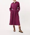 FRNCH ADENISSE DRESS IN AUBERGINE