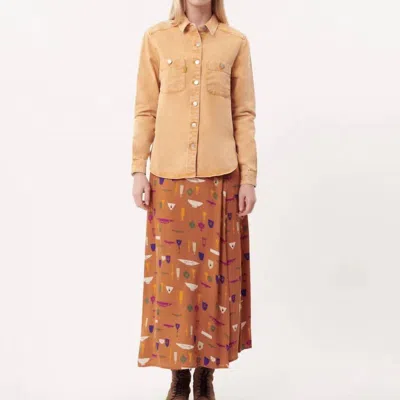 Frnch Adina Overshirt Top In Mangue In Beige