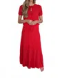 Frnch Aelis Crochet Tie Waist Midi Skirt In Red In Red