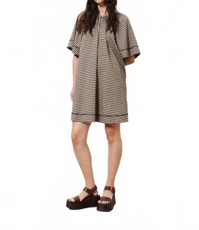 Frnch Afida Mini Dress In Noir In Brown