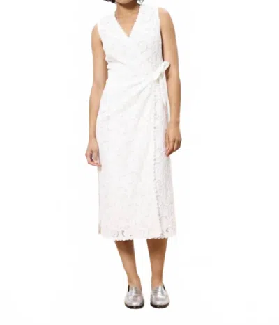 Frnch Ahava Midi Dress In Blanc In White