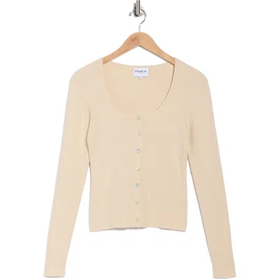 Frnch Ainoa Button-up Sweater In Neutral