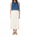 Frnch Akane Midi Skirt In Cream In White