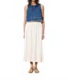 Frnch Akane Midi Skirt In Cream In Multi