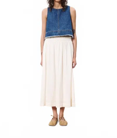 FRNCH AKANE MIDI SKIRT IN CREME