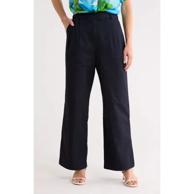 Frnch Albane Woven Wide Leg Pants In Blue