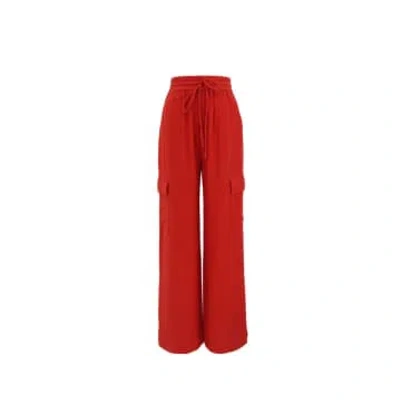 Frnch Alena Summer Trousers In Burgundy