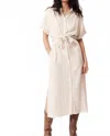 Frnch Alienor Midi Dress In Beige In White