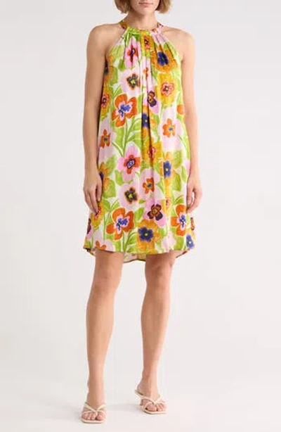 Frnch Alisier Print A-line Dress In Multi