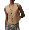 Frnch Alix Suit Vest In Camel In Brown