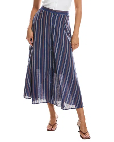 Frnch Amance Woven Skirt In Blue