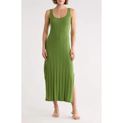 Frnch Anam Sleeveless Sweater Dress In Green