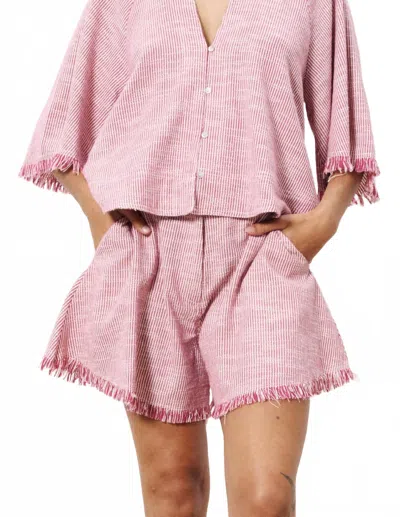 Frnch Anastazia Finge Shorts In Pink