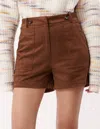 FRNCH ANDREE SHORTS IN MARRON GLACE