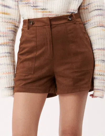Frnch Andree Shorts In Marron Glace In Brown