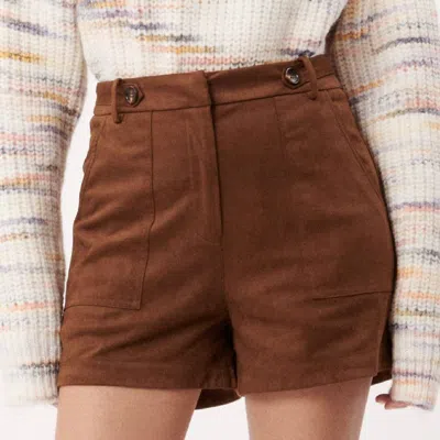 Frnch Andree Shorts In Marron Glace In Brown