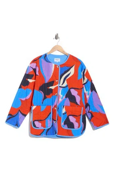 Frnch Annae Woven Blouson Jacket In Multi