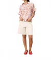 Frnch Aphelie Table Button Down Shirt In Orange In Multi