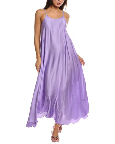 Frnch Aria Woven Dress In Purple