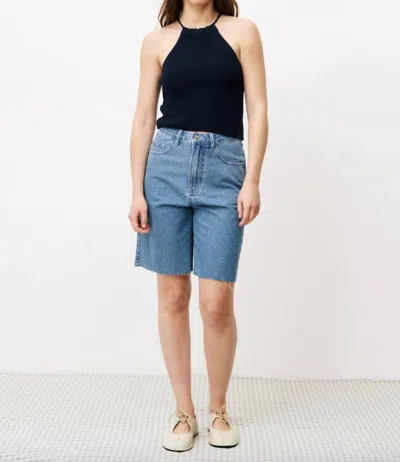 Frnch Ariel Sleeveless Top In Navy Blue