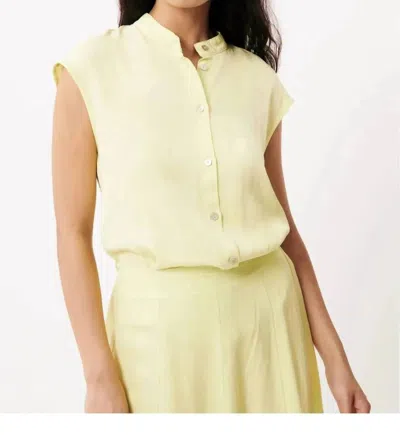 Frnch Athea Woven Blouse In Lime In Green