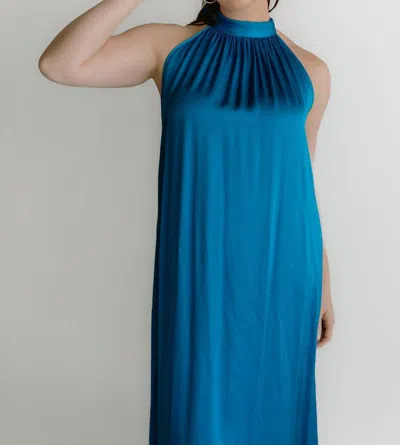 Frnch Auberya Maxi Dress In Electric Blue