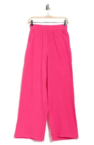 Frnch Aymie Cotton Gauze Pull-on Pants In Pink