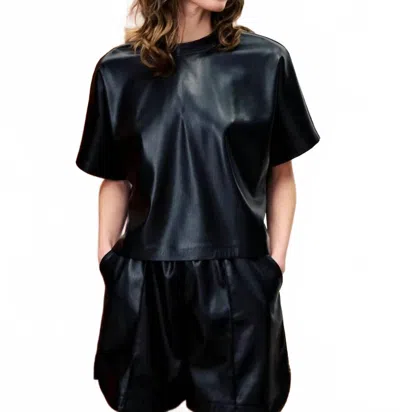 Frnch Bazin Short Sleeve T-shirt In Black