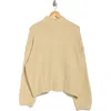 Frnch Bella Mock Neck Sweater In Brown